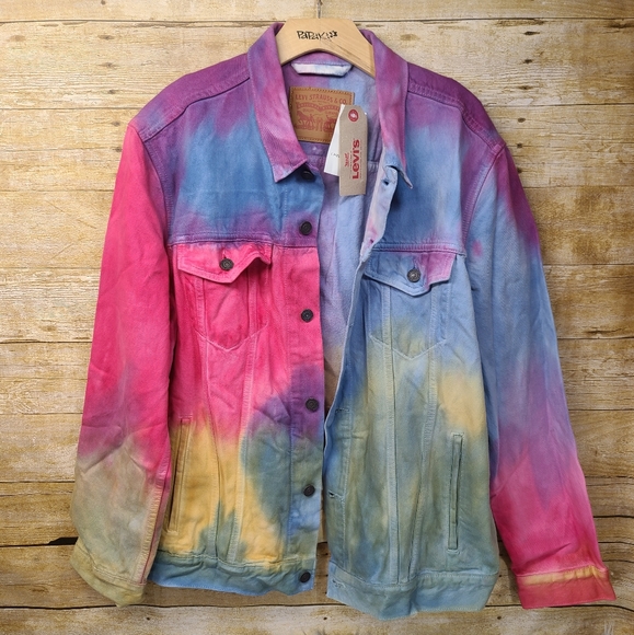levi's rainbow denim jacket